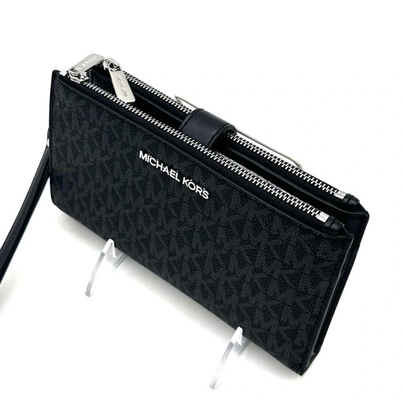 Michael Kors Large Double Zip Wallet Wristlet Black (NWT) - Picture 6 of 9